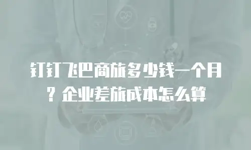 钉钉飞巴商旅多少钱一个月？企业差旅成本怎么算