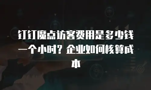 钉钉魔点访客费用是多少钱一个小时？企业如何核算成本