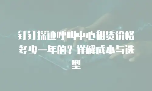 钉钉探迹呼叫中心租赁价格多少一年的？详解成本与选型
