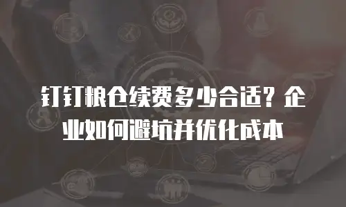钉钉粮仓续费多少合适？企业如何避坑并优化成本