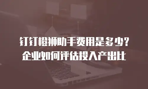 钉钉橙狮助手费用是多少？企业如何评估投入产出比