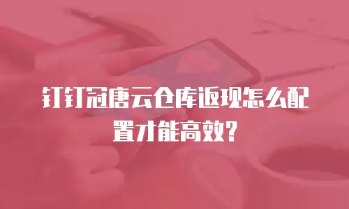钉钉冠唐云仓库返现怎么配置才能高效？
