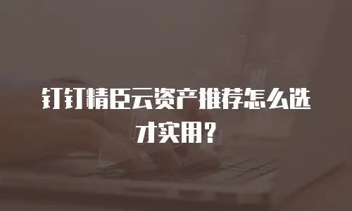 钉钉精臣云资产推荐怎么选才实用？