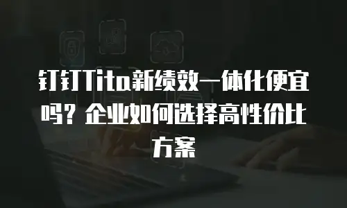 钉钉Tita新绩效一体化便宜吗？企业如何选择高性价比方案