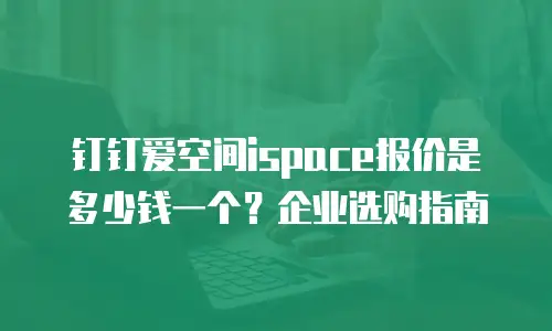 钉钉爱空间ispace报价是多少钱一个？企业选购指南