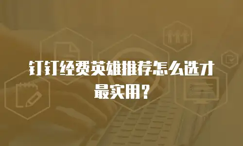钉钉经费英雄推荐怎么选才最实用？
