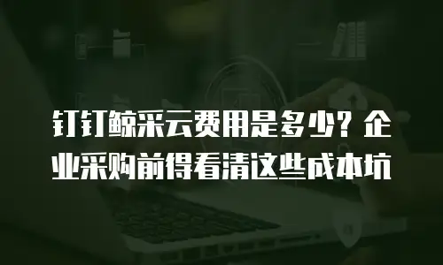钉钉鲸采云费用是多少？企业采购前得看清这些成本坑