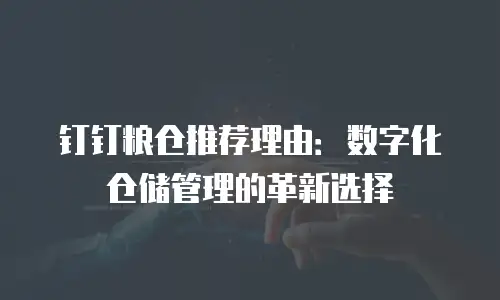 钉钉粮仓推荐理由：数字化仓储管理的革新选择