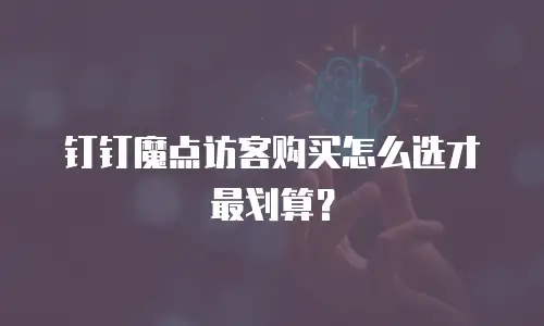 钉钉魔点访客购买怎么选才最划算？
