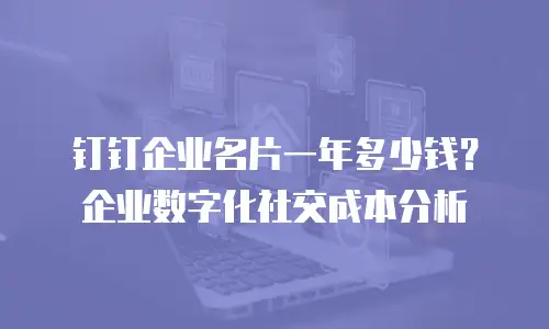 钉钉企业名片一年多少钱？企业数字化社交成本分析