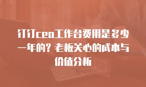 钉钉ceo工作台费用是多少一年的？老板关心的成本与价值分析