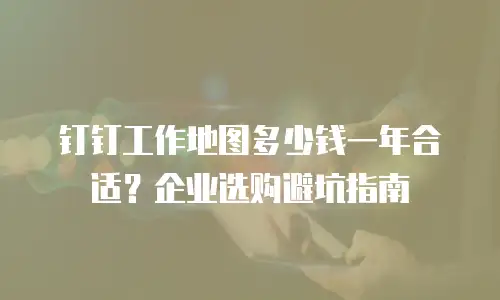 钉钉工作地图多少钱一年合适？企业选购避坑指南