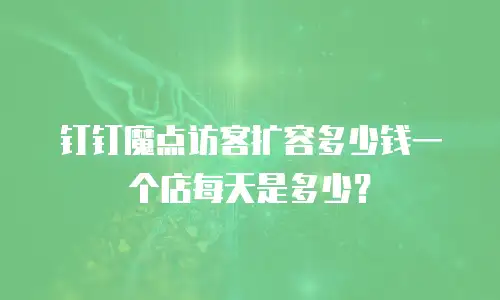 钉钉魔点访客扩容多少钱一个店每天是多少？