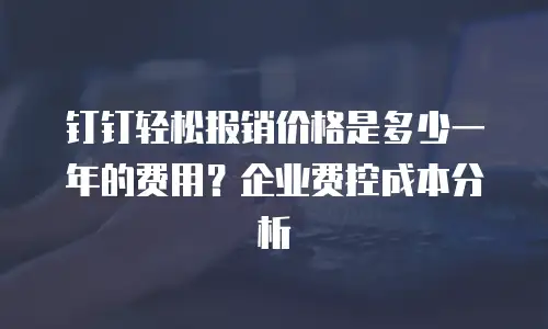 钉钉轻松报销价格是多少一年的费用？企业费控成本分析