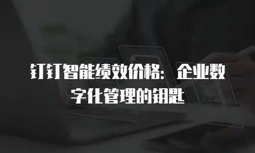 钉钉智能绩效价格：企业数字化管理的钥匙