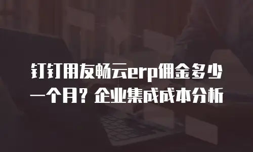 钉钉用友畅云erp佣金多少一个月？企业集成成本分析
