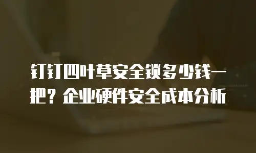 钉钉四叶草安全锁多少钱一把？企业硬件安全成本分析