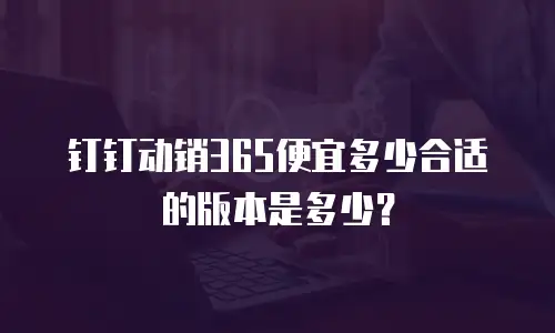 钉钉动销365便宜多少合适的版本是多少？