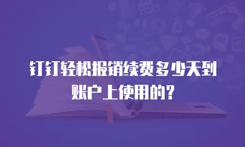 钉钉轻松报销续费多少天到账户上使用的？