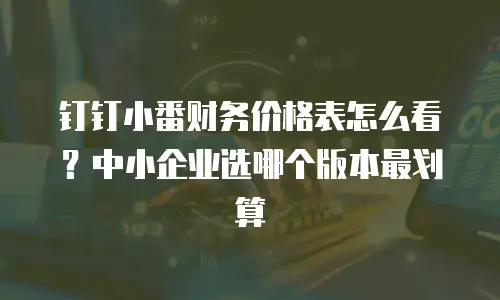 钉钉小番财务价格表怎么看？中小企业选哪个版本最划算