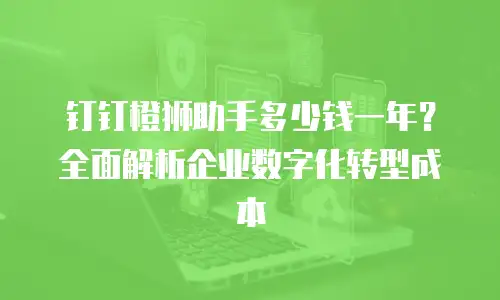 钉钉橙狮助手多少钱一年？全面解析企业数字化转型成本
