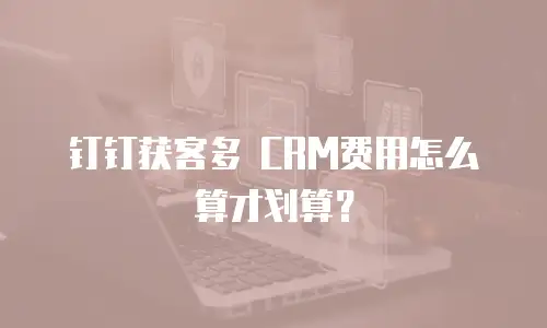 钉钉获客多 CRM费用怎么算才划算？