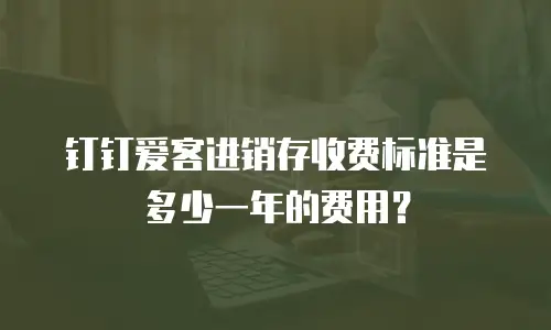 钉钉爱客进销存收费标准是多少一年的费用？