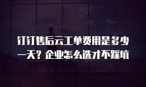 钉钉售后云工单费用是多少一天？企业怎么选才不踩坑