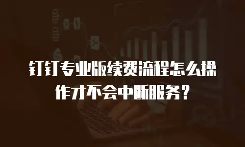 钉钉专业版续费流程怎么操作才不会中断服务？