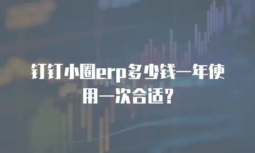 钉钉小圈erp多少钱一年使用一次合适？
