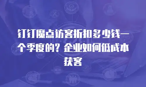 钉钉魔点访客折扣多少钱一个季度的？企业如何低成本获客