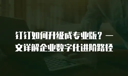 钉钉如何升级成专业版？一文详解企业数字化进阶路径