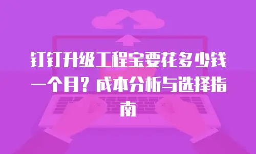 钉钉升级工程宝要花多少钱一个月？成本分析与选择指南