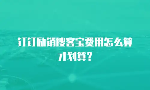 钉钉励销搜客宝费用怎么算才划算？