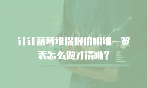 钉钉蓝莓维保报价明细一览表怎么做才清晰？