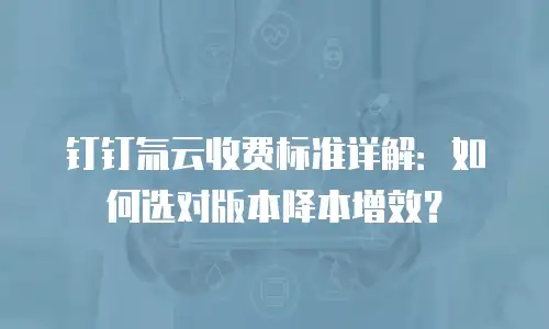 钉钉氚云收费标准详解：如何选对版本降本增效？