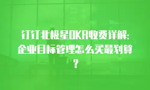 钉钉北极星OKR收费详解：企业目标管理怎么买最划算？