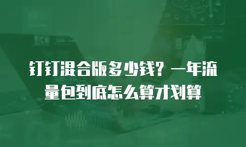 钉钉混合版多少钱？一年流量包到底怎么算才划算