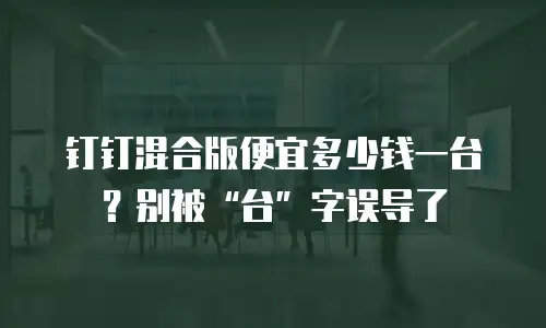 钉钉混合版便宜多少钱一台？别被&ldquo;台&rdquo;字误导了