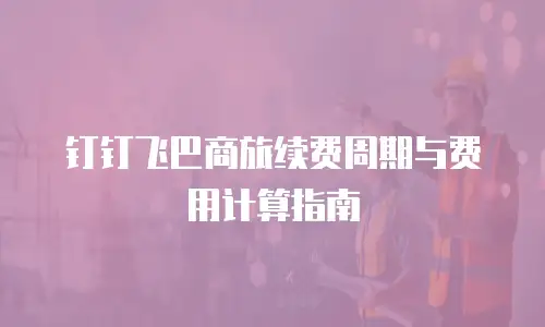 钉钉飞巴商旅续费周期与费用计算指南
