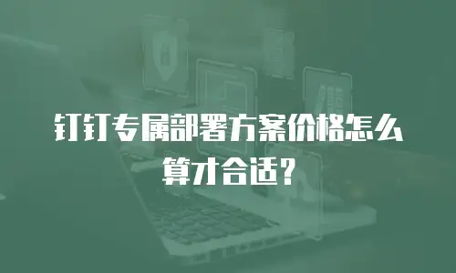 钉钉专属部署方案价格怎么算才合适？