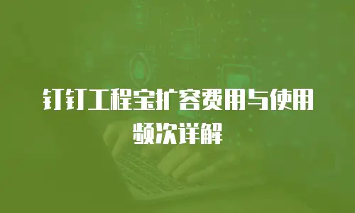 钉钉工程宝扩容费用与使用频次详解