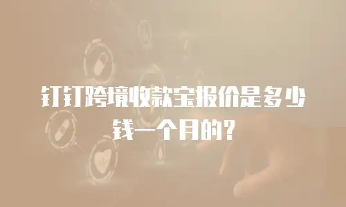 钉钉跨境收款宝报价是多少钱一个月的？