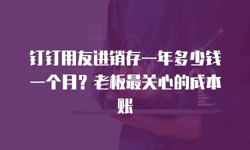 钉钉用友进销存一年多少钱一个月？老板最关心的成本账