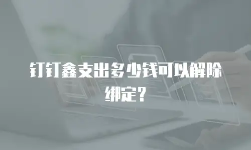 钉钉鑫支出多少钱可以解除绑定？