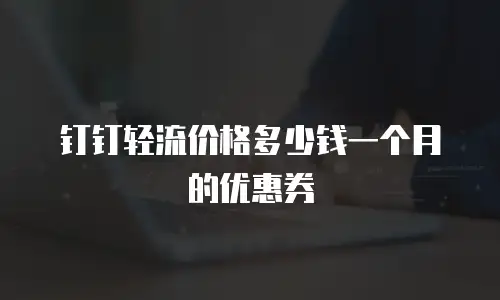 钉钉轻流价格多少钱一个月的优惠券