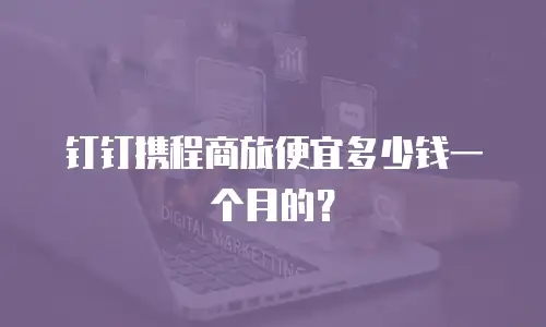 钉钉携程商旅便宜多少钱一个月的？
