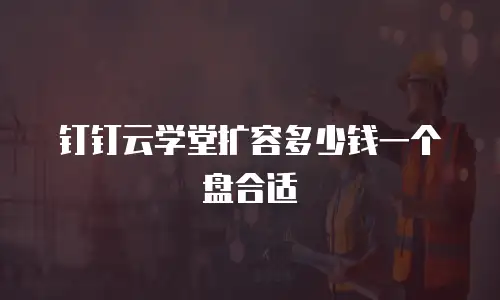 钉钉云学堂扩容多少钱一个盘合适