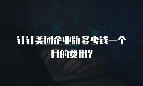 钉钉美团企业版多少钱一个月的费用？