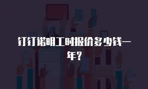 钉钉诺明工时报价多少钱一年？